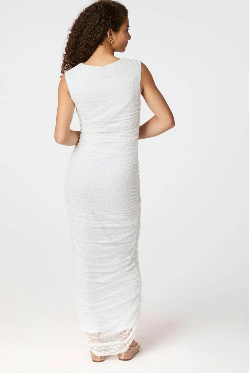 Neo Noir - Valinita Mesh Flower Dress 164904 - 120 - White