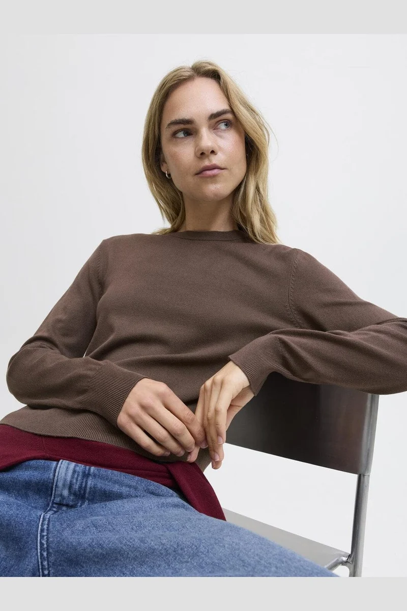 Jjxx - Jxlayla Comfy Ls Crew Neck Knit Ln - 4933790 Bracken