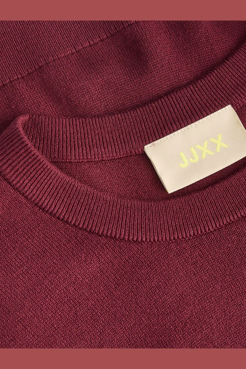 Jjxx - Jxlayla Comfy Ls Crew Neck Knit Ln - 4933791 Cabernet