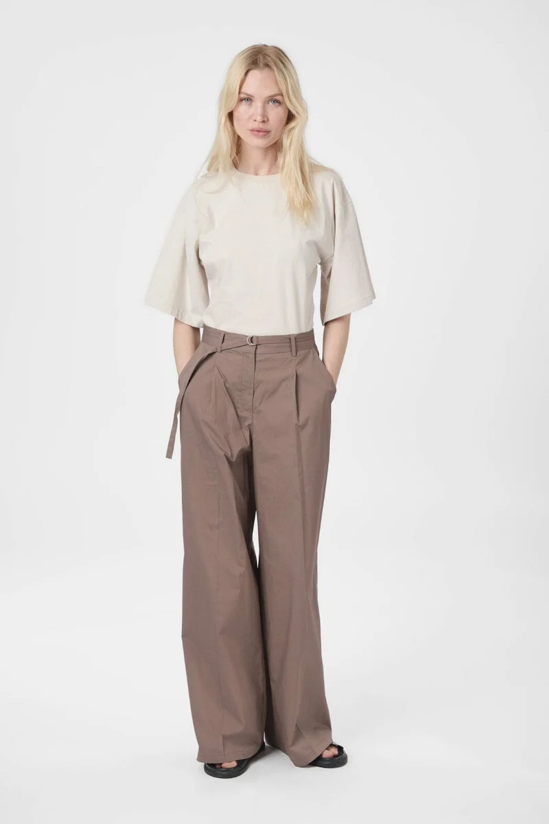 Neo Noir - Malba Poplin Pants 165795 - 306 - Dusty Brown