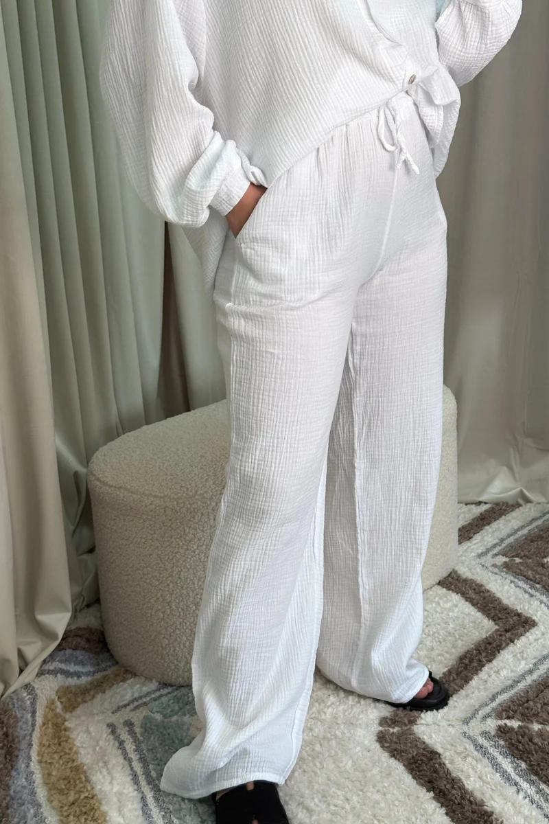 A-bee - Sonja Pants - White