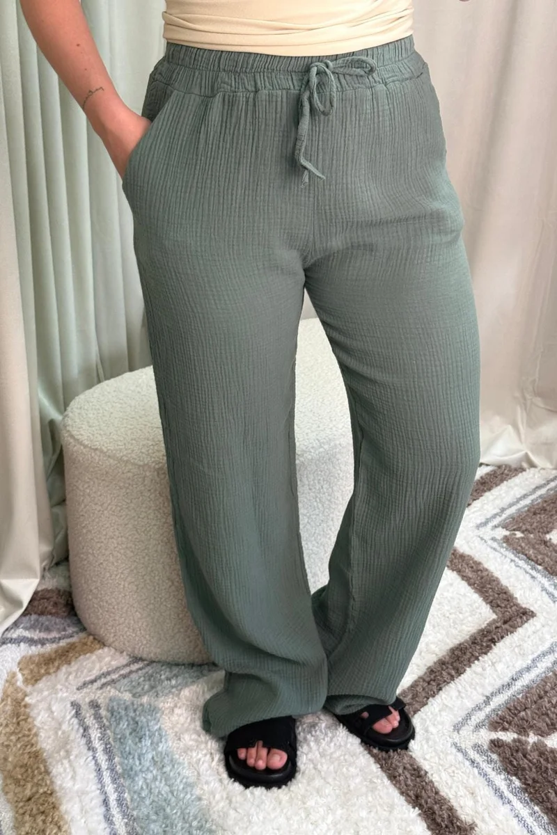 A-bee - Sonja Pants - Kaki