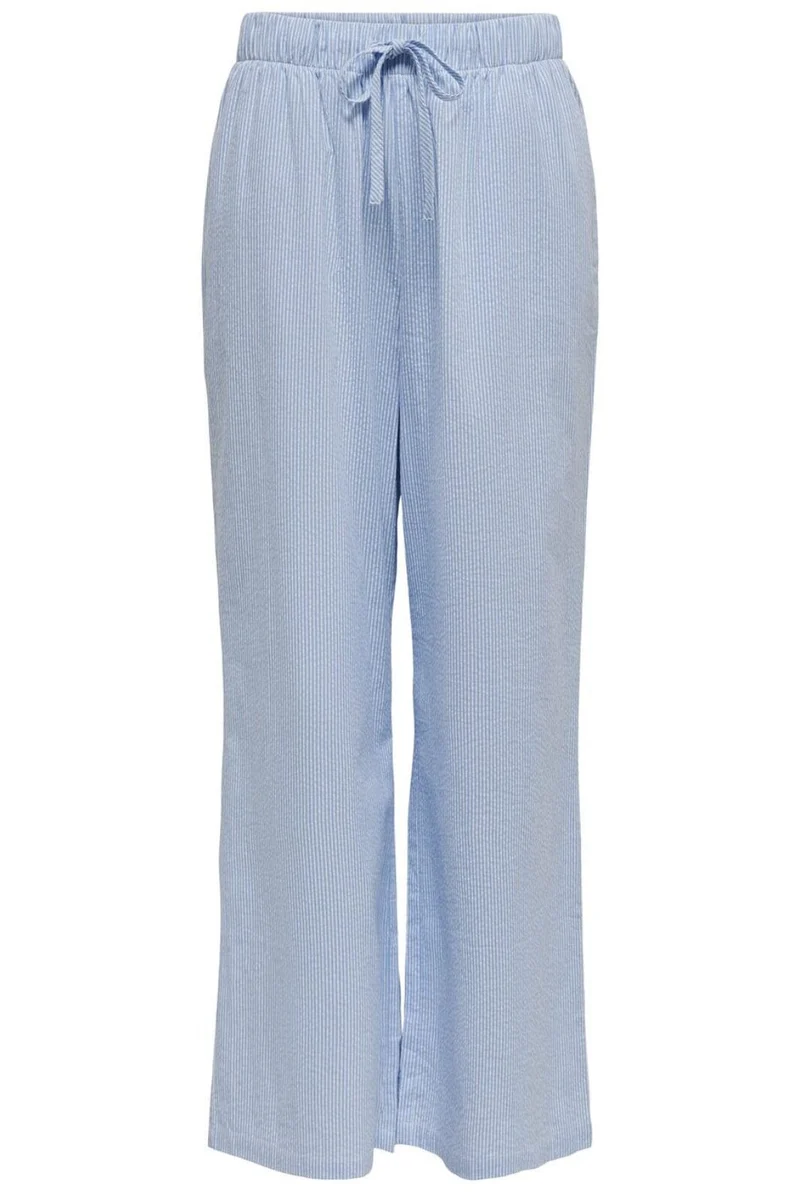 Only - Onlaugusta Pant 15303418 - 4313520 - Cloud Dancer Blue Stripes