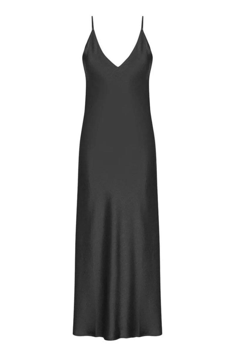 Karmamia - Camisole Dress 2120 - Semi Rich Black