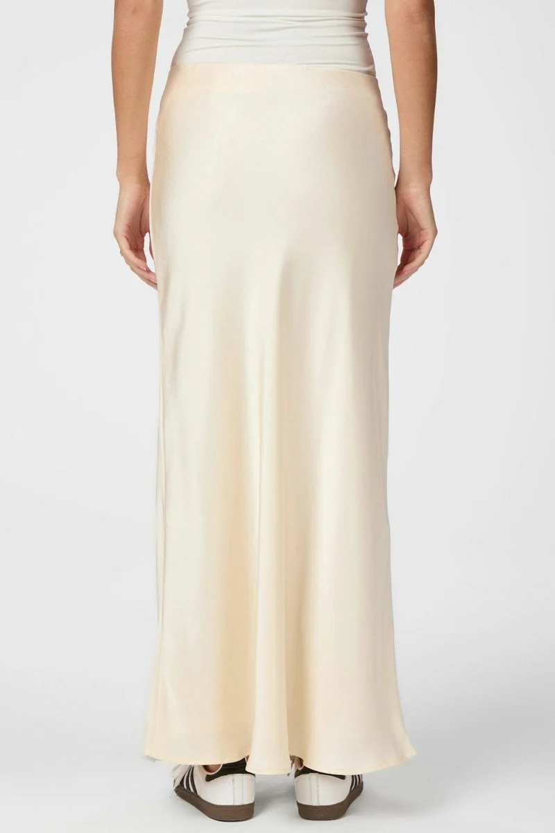 Neo Noir - Viso Heavy Sateen Skirt 165067 - 621 - Pearl
