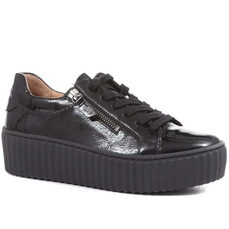 Dolly Leather Platform Trainers - GAB35502 / 321 585 - Black Patent