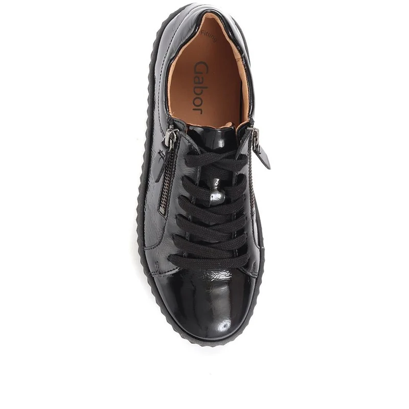 Dolly Leather Platform Trainers - GAB35502 / 321 585 - Black Patent