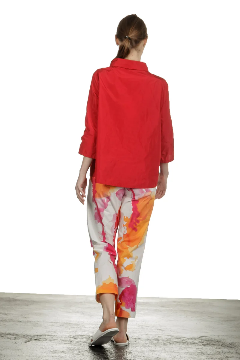 Katharina Hovman Damen Hemdbluse rot