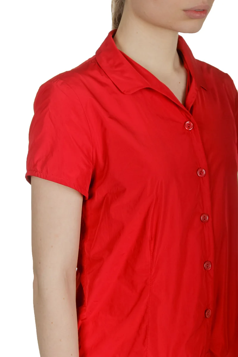Katharina Hovman Damen Bluse mit Umlegekragen rot