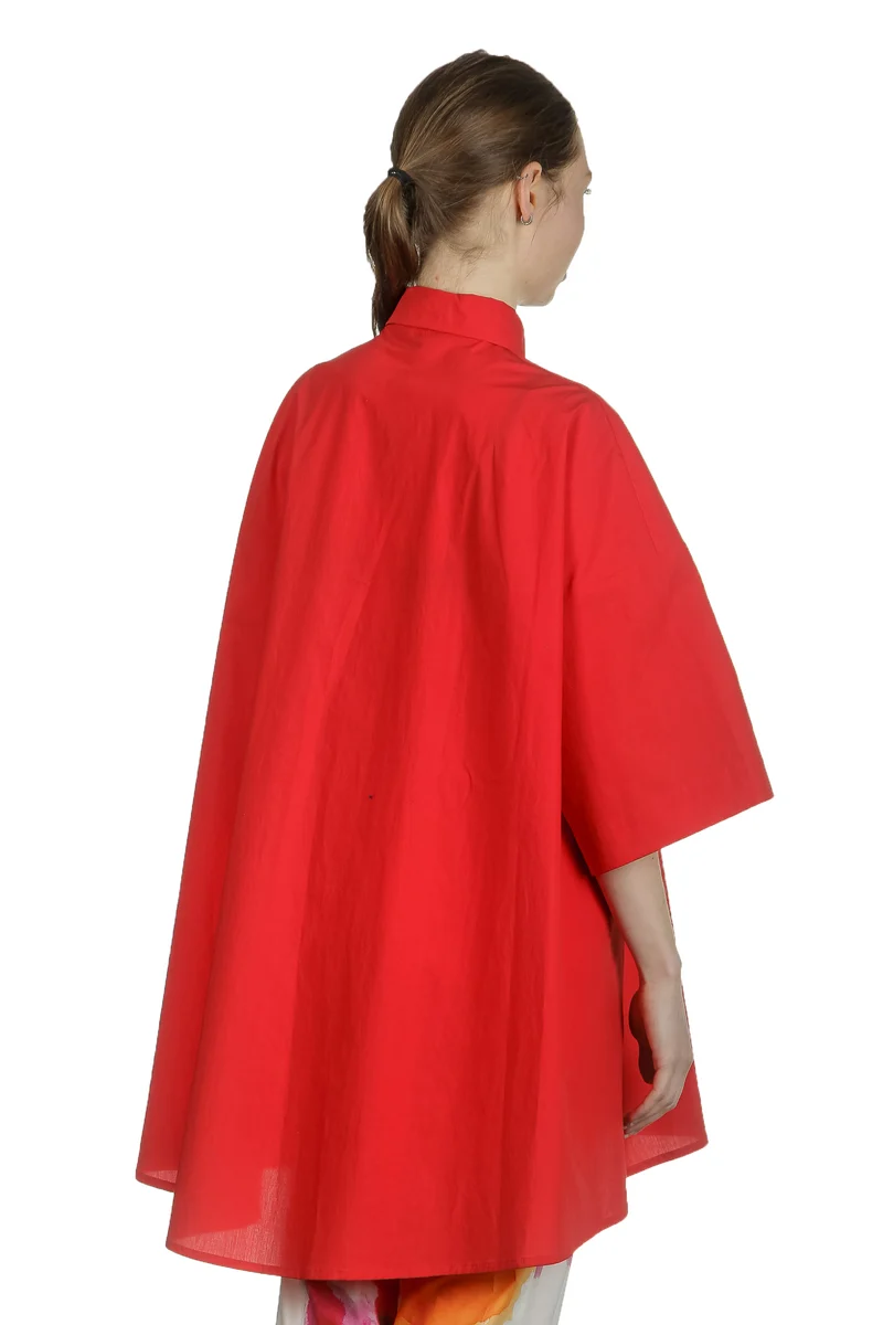 Katharina Hovman Damen Oversized Hemdbluse rot