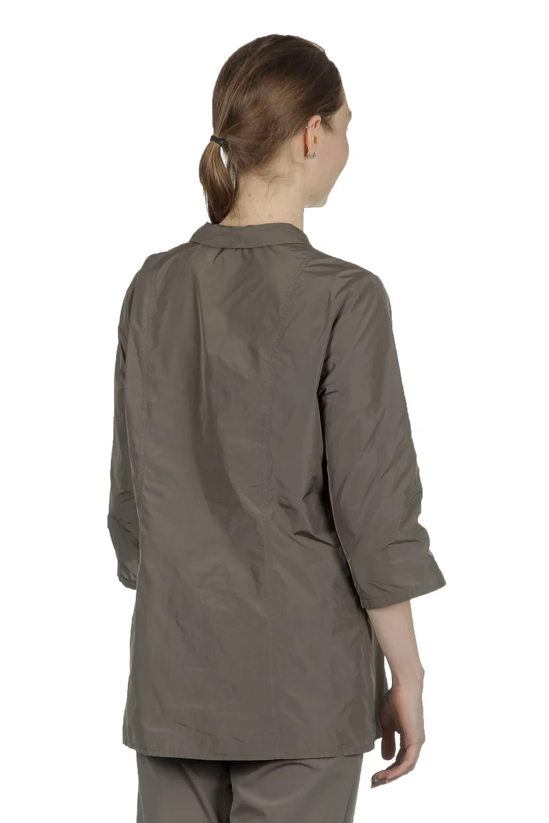 Katharina Hovman Damen Bluse mit Schalkragen fango
