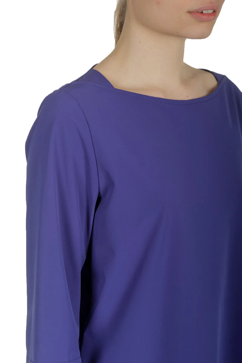 Katharina Hovman Damen Shirt in A-Linie mit 3/4 Arm blau