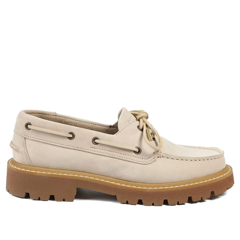 Perdita Leather Platform Moccasins - PERDITA / 328 592 - Beige