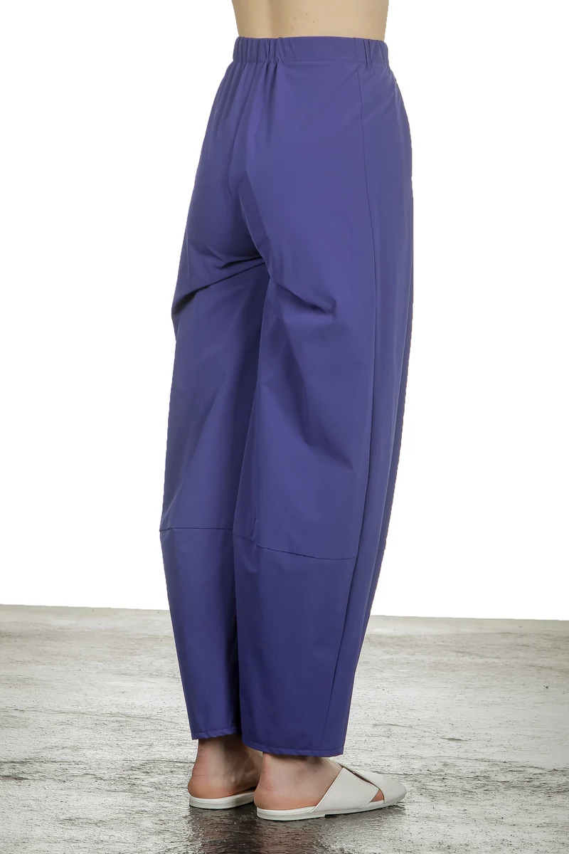 Katharina Hovman Damen Hose mit hohem Bund blau