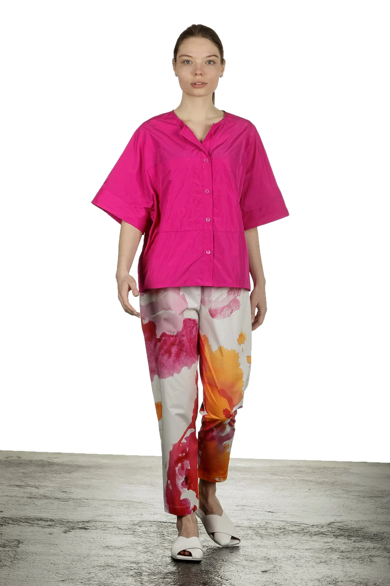 Katharina Hovman Damen Oversized Bluse pink