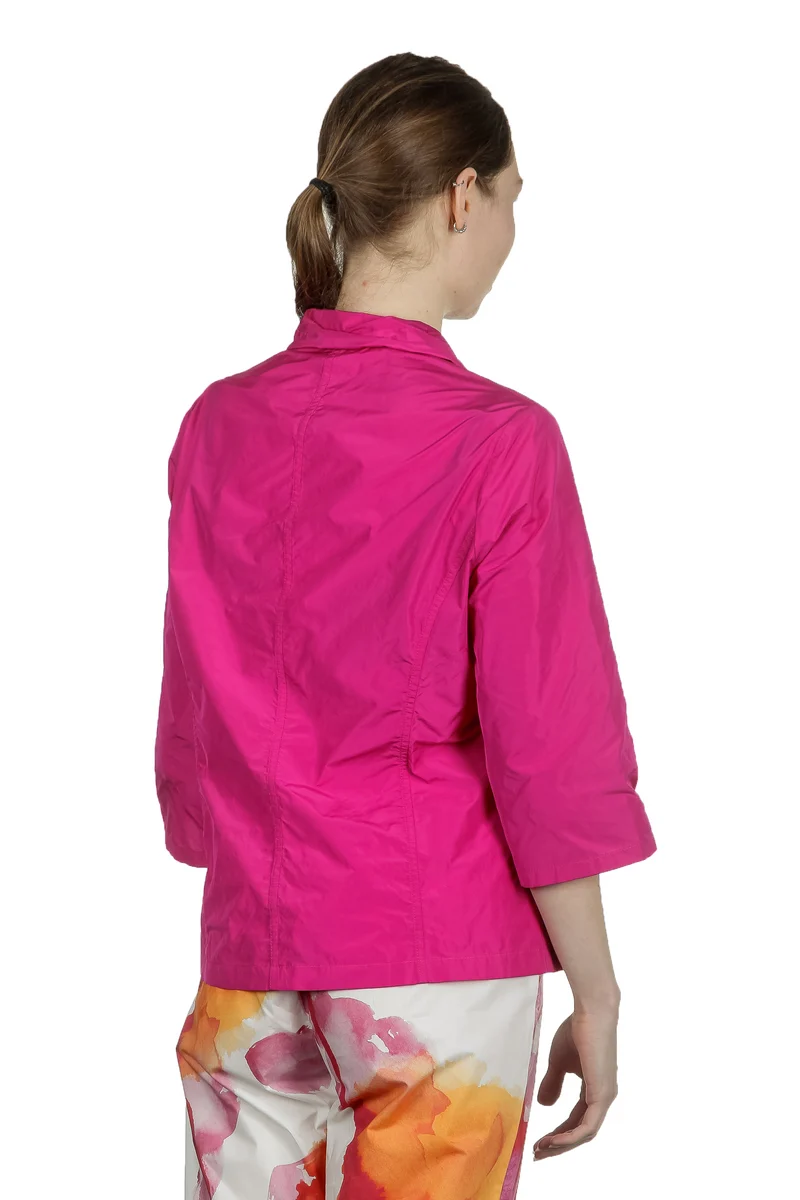 Katharina Hovman Damen Taft Bluse mit Schalkragen pink