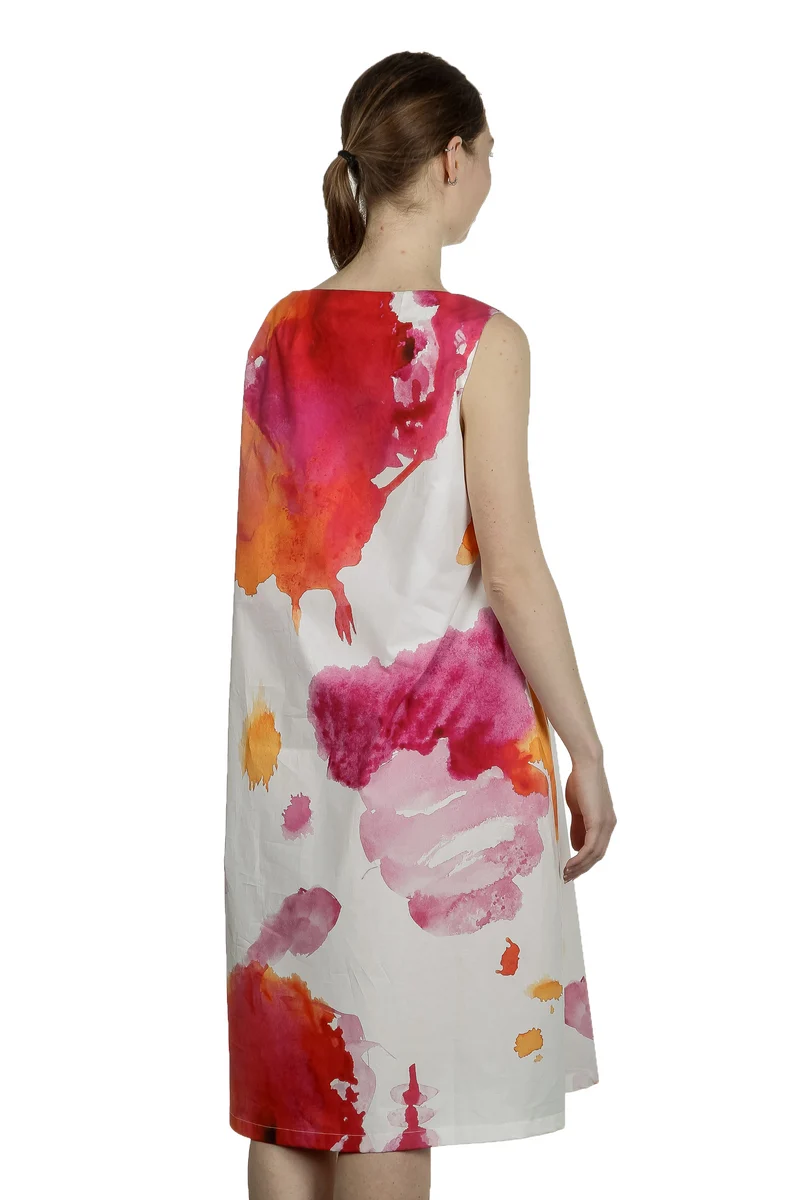 Katharina Hovman Damen A-Linien Kleid mit Print mehrfarbig