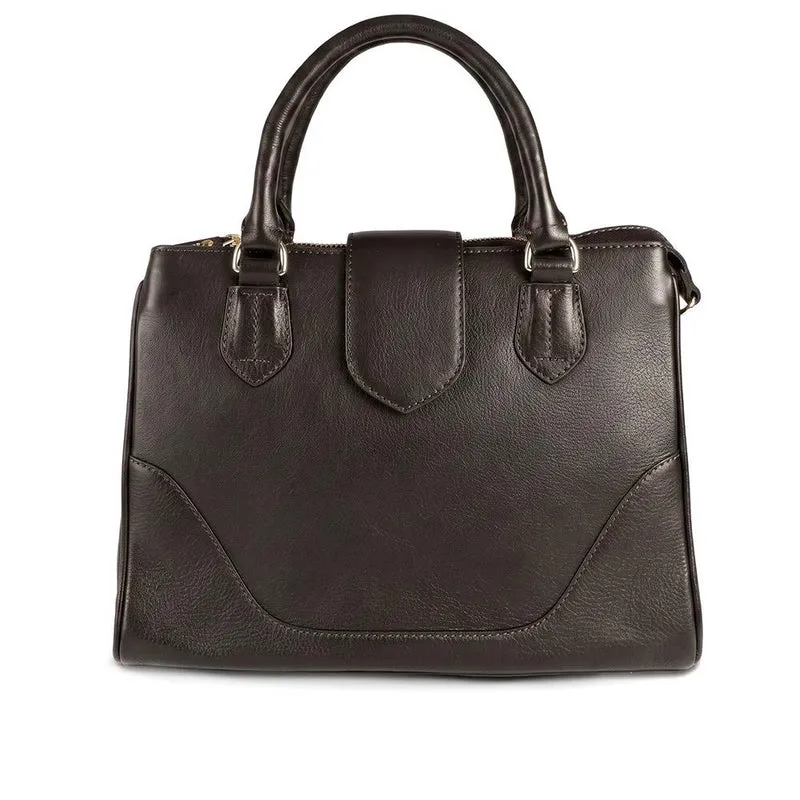 Wisteria Luxury Leather Handbag - WISTERIA / 328 161 - Chocolate Leather