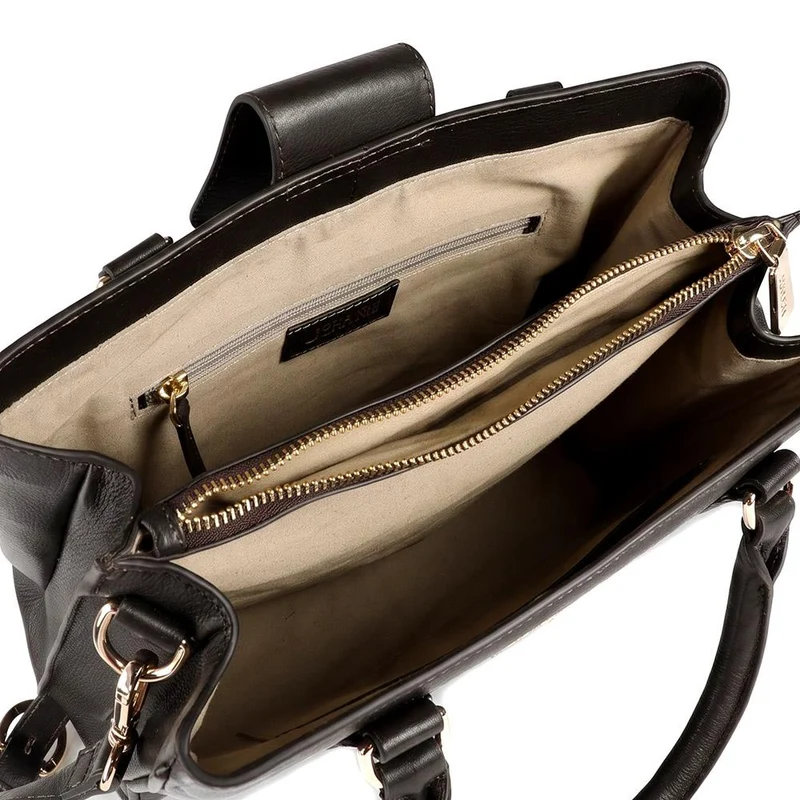 Wisteria Luxury Leather Handbag - WISTERIA / 328 161 - Chocolate Leather
