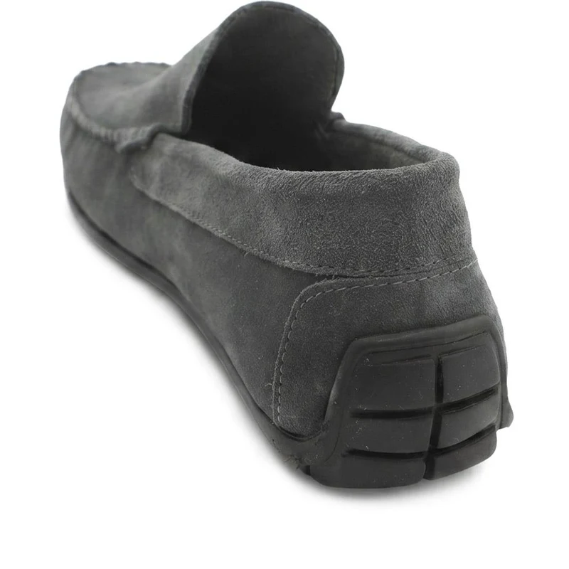Zachariah Leather Slippers - ZACHARIAH / 330 219 - Grey Suede