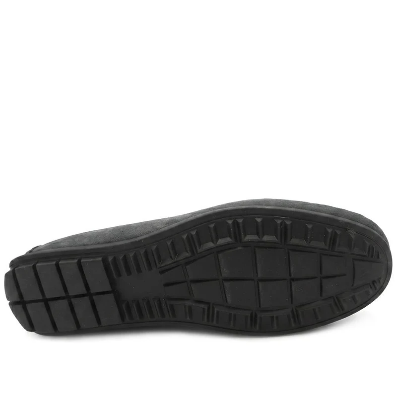Zachariah Leather Slippers - ZACHARIAH / 330 219 - Grey Suede
