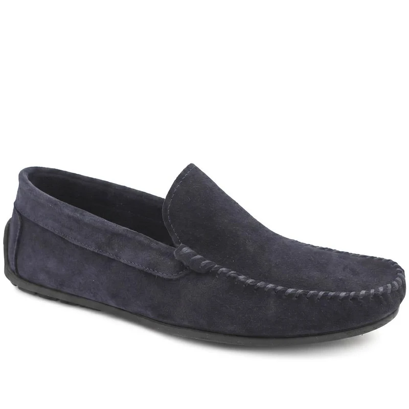 Zachariah Leather Slippers - ZACHARIAH / 330 219 - Navy Suede