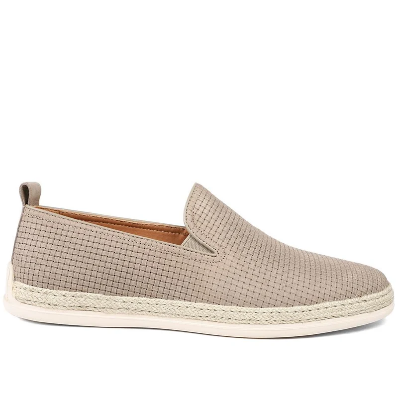 Quince Leather Espadrille Slip On Shoes - QUINCE / 328 788