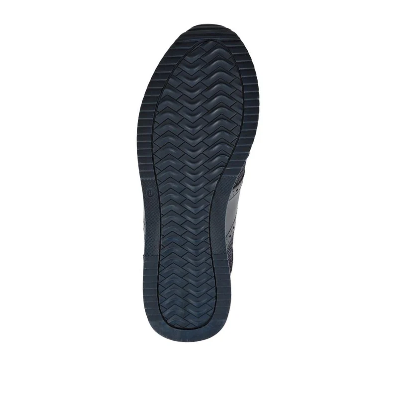 Sergio Lace-Up Leather Trainers - SERGIO / 328 071 - Navy Suede