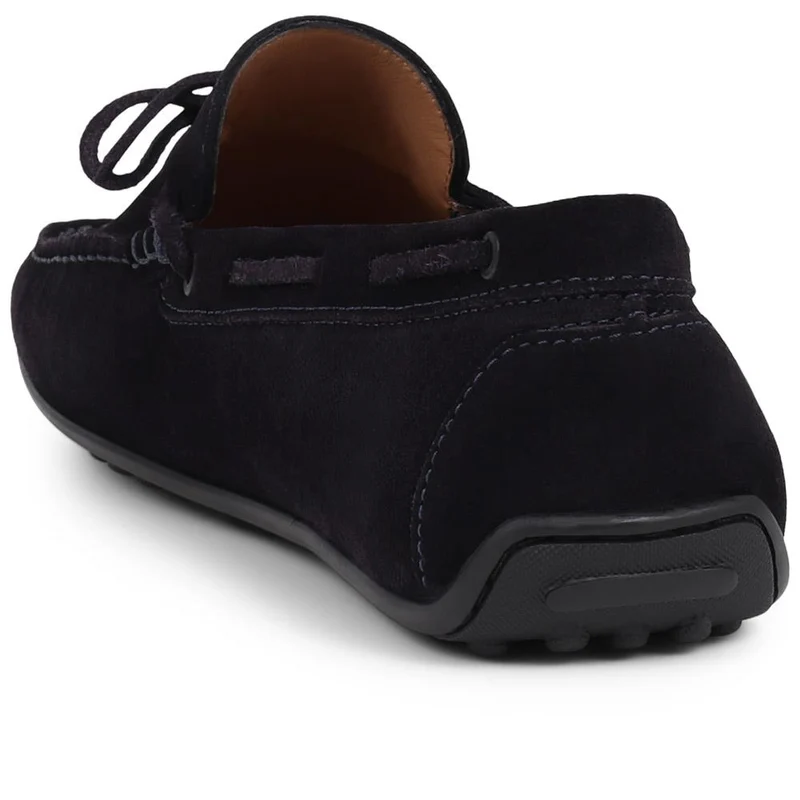 Plymouth Leather Moccasins - PLYMOUTH / 325 094 - Navy Suede