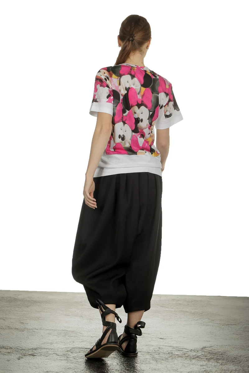 Comme Des Garçons Damen T-Shirt mit Mickey-Maus-Print mehrfarbig