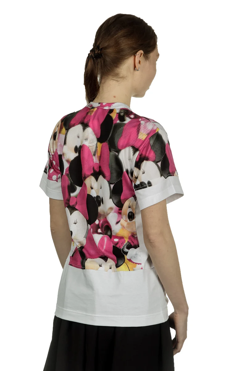 Comme Des Garçons Damen T-Shirt mit Mickey-Maus-Print mehrfarbig