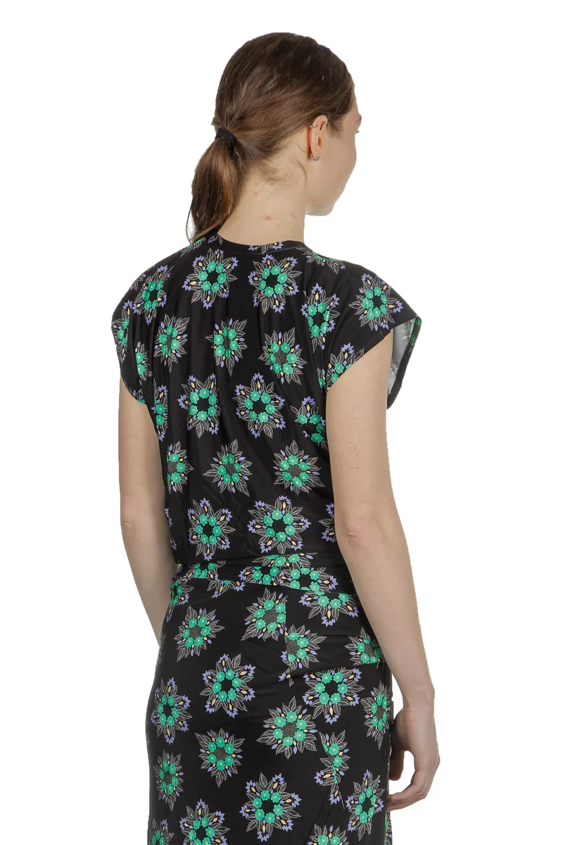 Paco Rabanne Damen Top mit floralem Print mehrfarbig