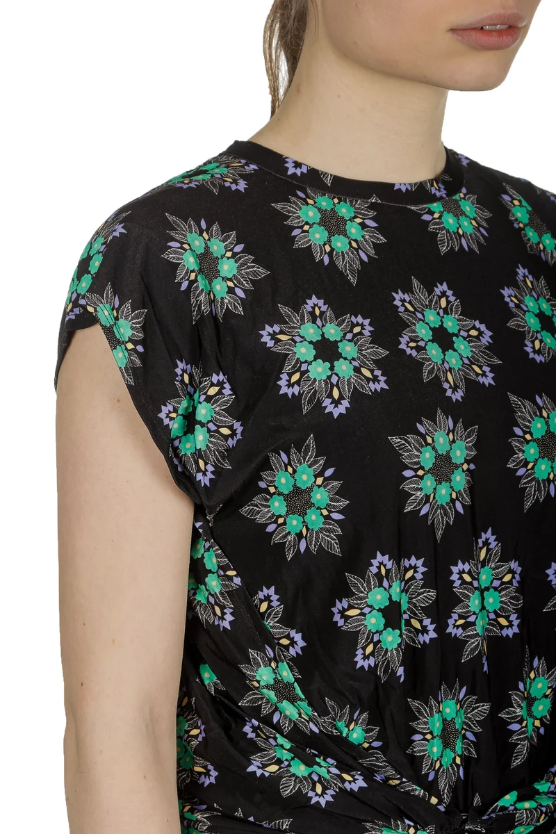 Paco Rabanne Damen Top mit floralem Print mehrfarbig