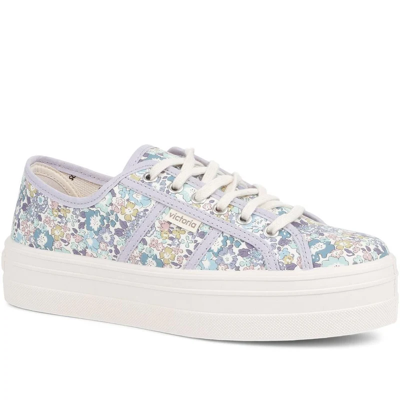 Barcelona Liberty Print Platform Trainers - FASHE35503 / 321 484 - Lilac