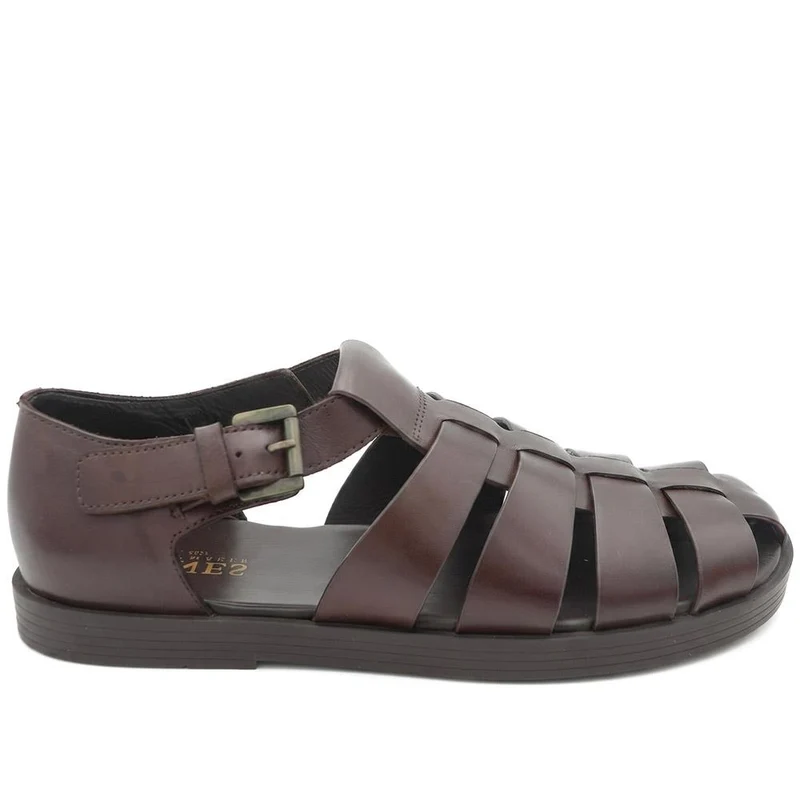 Wandsworth Leather Fisherman Sandals - WANDSWORTH / 329 188 - Dark Brown