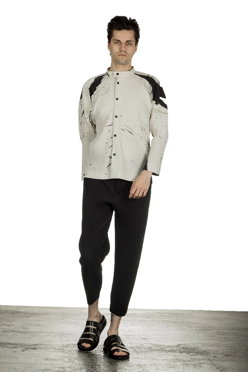 Homme Plissé Issey Miyake Herren Hose schwarz