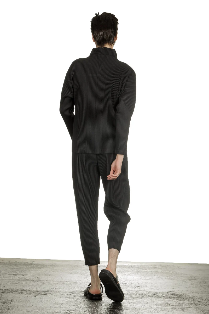 Homme Plissé Issey Miyake Herren Hose schwarz