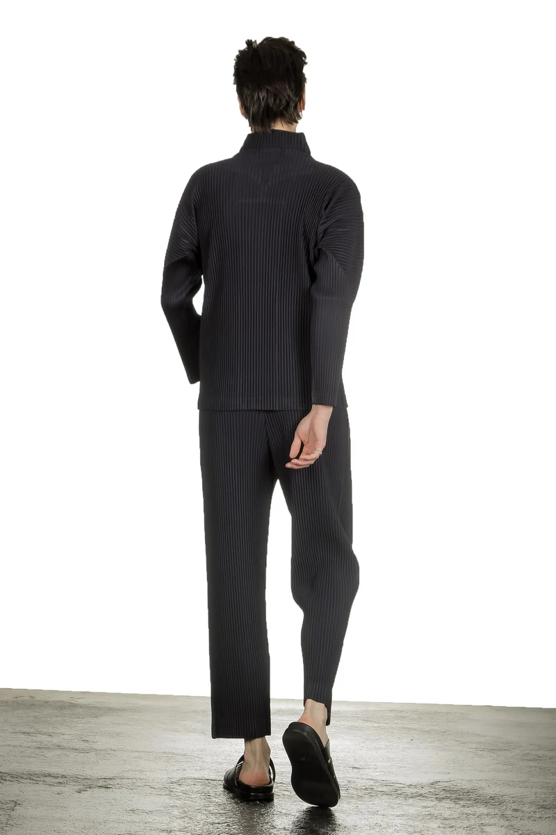 Homme Plissé Issey Miyake Herren Hose dunkelblau