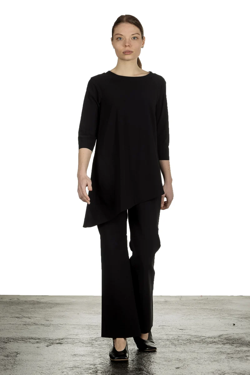 Schella Kann 2 Damen Hose mit weitem Schlag schwarz