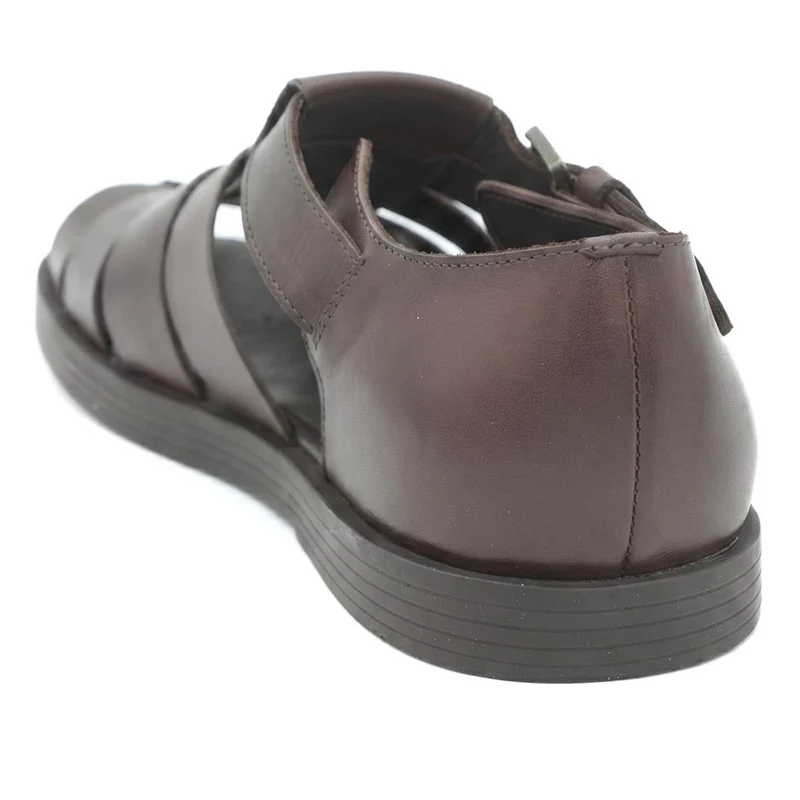 Wandsworth Leather Fisherman Sandals - WANDSWORTH / 329 188 - Dark Brown