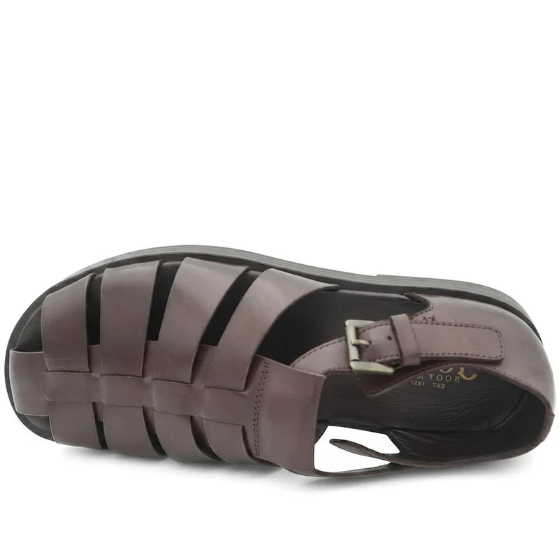 Wandsworth Leather Fisherman Sandals - WANDSWORTH / 329 188 - Dark Brown