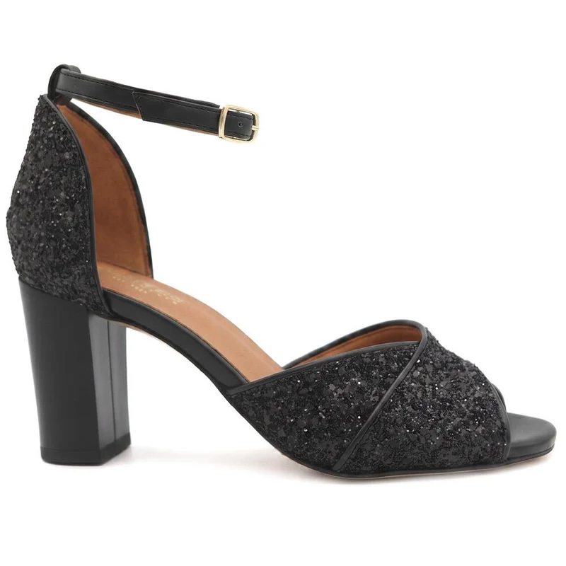 Yasmina Leather High Block Heel Sandals - YASMINA / 330 039