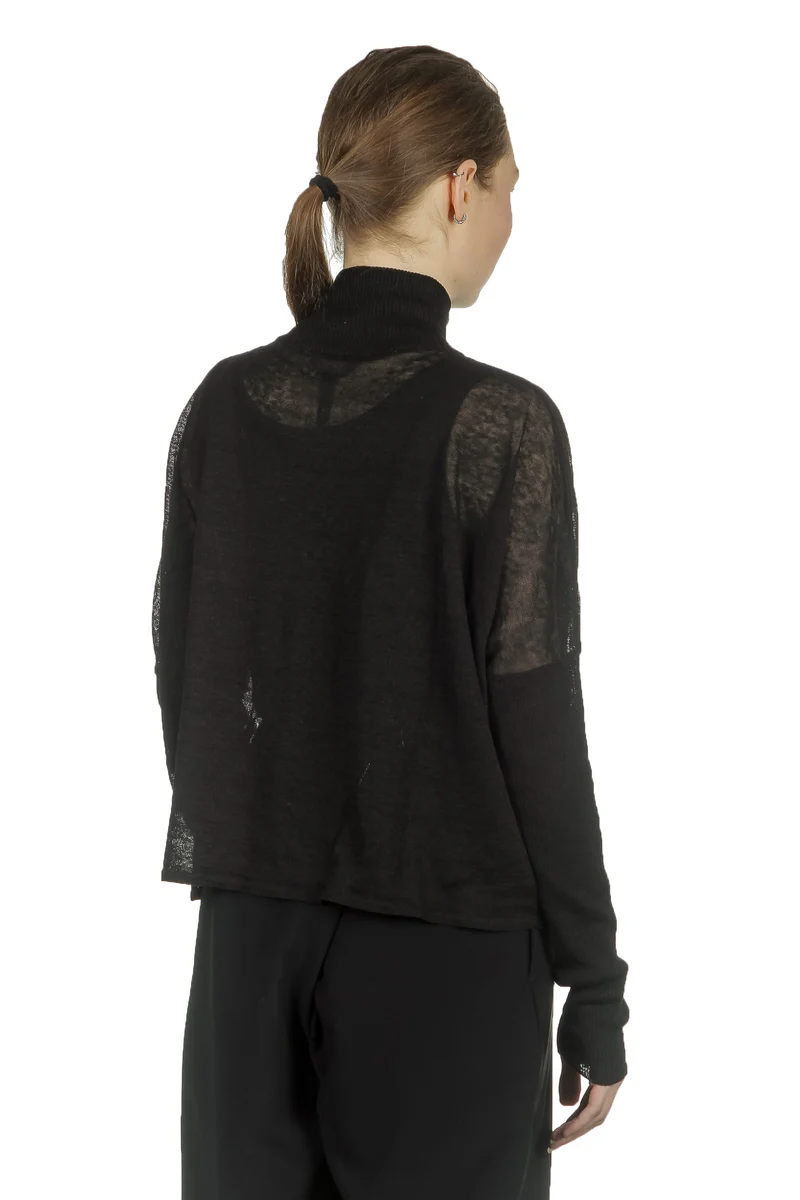 Sarah Pacini Damen Kurze Strickjacke mit Muster schwarz weiß