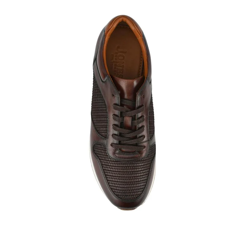 St Louis Casual Leather Lace Up Trainers - STLOUIS / 328 814 - Brown
