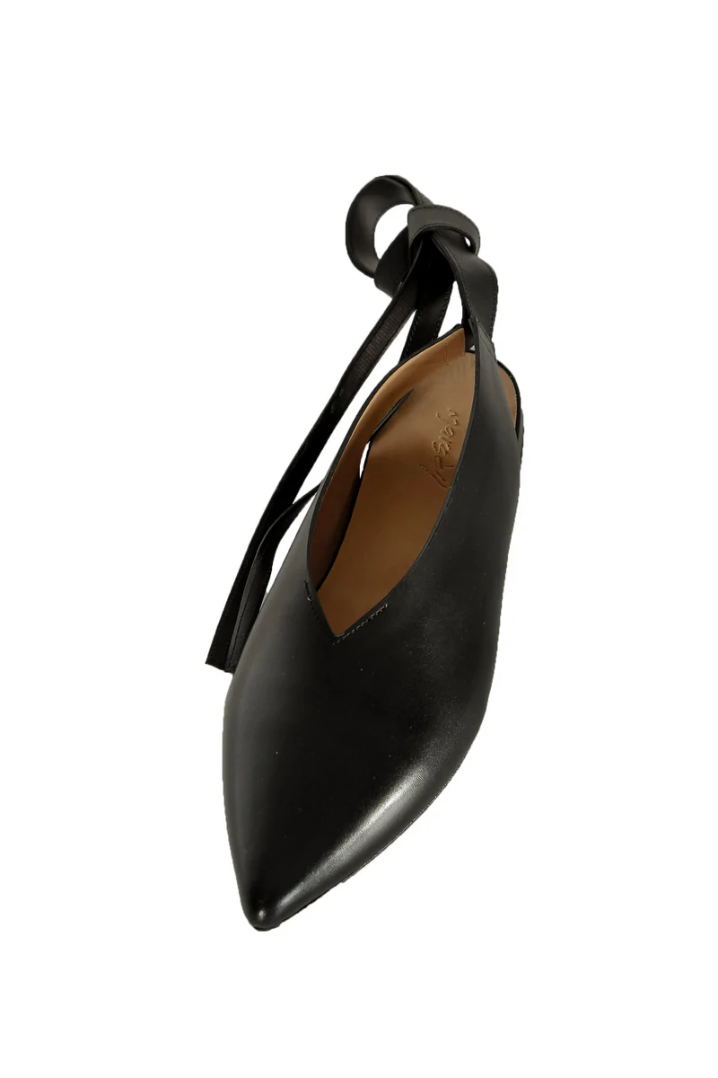 Marsèll Damen Slingback-Sandalen aus Leder schwarz
