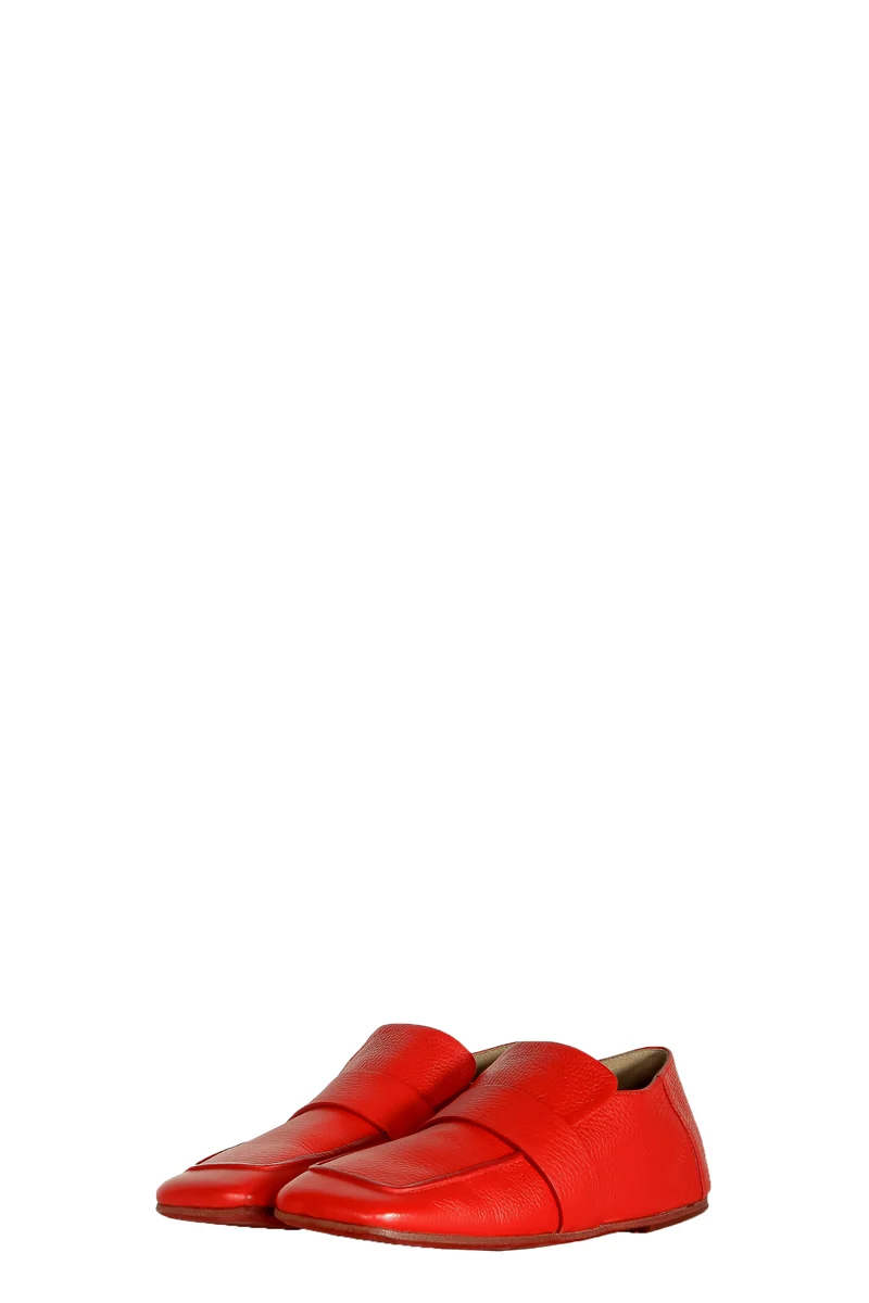 Marsèll Damen Loafer mit eckiger Kappe rot
