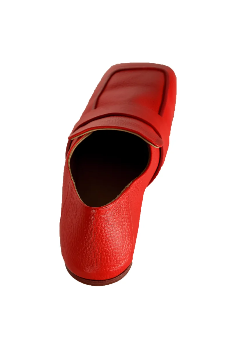 Marsèll Damen Loafer mit eckiger Kappe rot