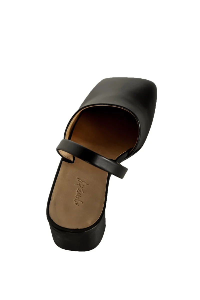 Marsèll Damen Slingback-Sandalen aus Leder schwarz