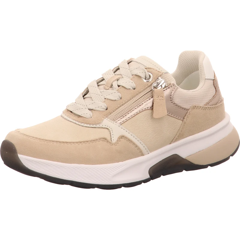 Gabor Schnürschuh Rollingsoft 86.847.33 beige-kombi.