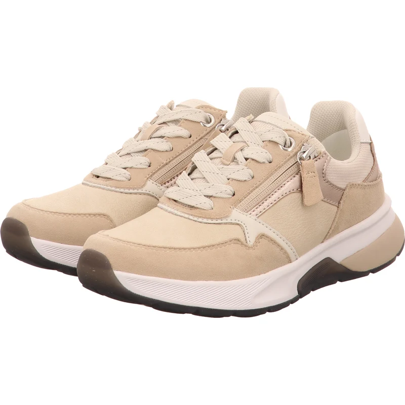 Gabor Schnürschuh Rollingsoft 86.847.33 beige-kombi.